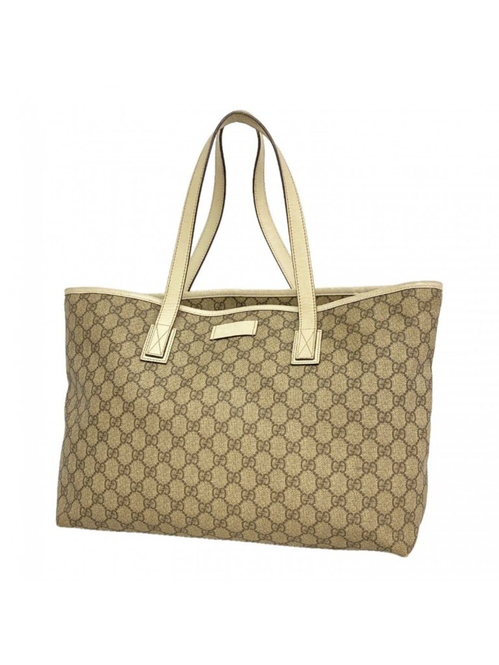 Gucci Tote GG Supreme Brown Silver